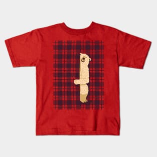 Plaid Bear Lumberjack Osos Kids T-Shirt